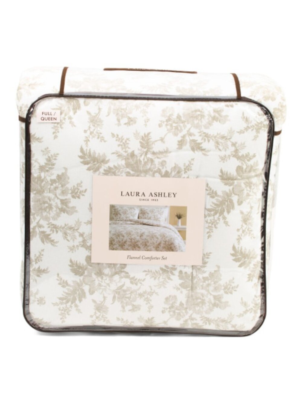 LAURA ASHLEY Floral Flannel Comforter Set